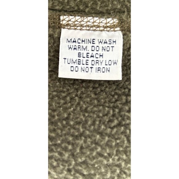 Polo Sport Ralph Lauren Mens Green Fleece Quarter-Zip Pullover Sweater With Fron - Picture 8 of 8